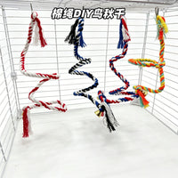 Parrot Cotton Rope Climbing Swing Toy for Bird Cages