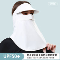 2024 UV Protection Sun Hat with Integrated Face Mask and Neck Flap for Full Coverage