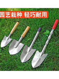 Stainless Steel Garden Trowel with Wooden or Steel Handle for Digging, Weeding, and Fishing