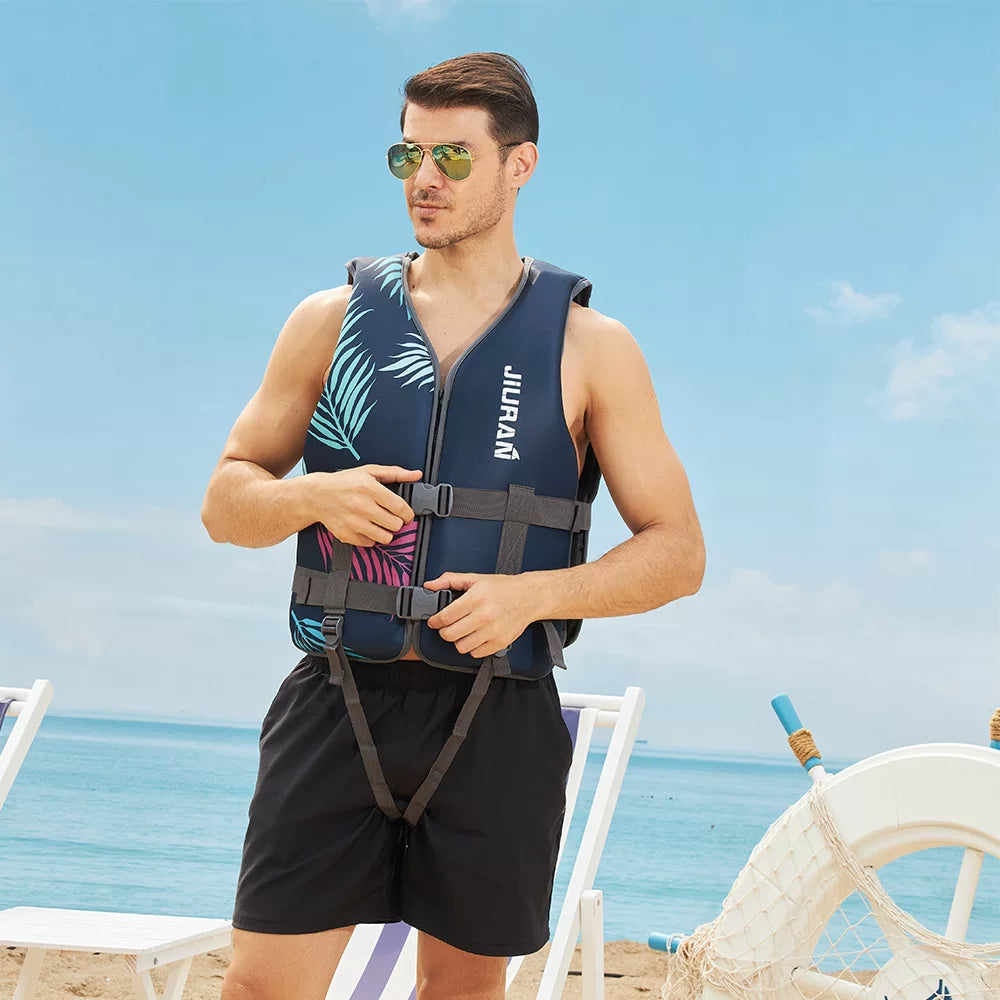 Adult Professional Buoyancy Life Vest for Boating, Jet Skiing, Fishing, and Water Rescue