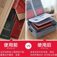 5-Layer Large Capacity Document Organizer Bag with Lock for Travel and Office