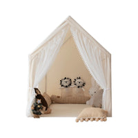 Kids' Indoor Play Tent with Mat, Princess Castle Playhouse for Boys and Girls