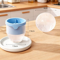 Food Grade Silicone Large Ice Ball Mold for Whiskey and Cocktails, Easy Release Round Ice Cube Tray