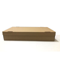 Heavy-Duty Corrugated Cardboard Shoe Storage Boxes with Lid for Boots and Shoes (10-Pack)