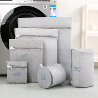 Embroidered Double-Layer Mesh Laundry Bags for Delicates and Underwear