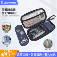 Portable Insulin Cooler Bag with Ice Packs, Waterproof EVA Medical Travel Case for 2-8°C Storage
