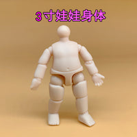 2.5-3 inch BJD Doll Body for Customization and Dress-Up, 6.3cm Articulated Hands, Princess Doll Accessories