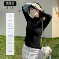 Women's UV Protection Sun Jacket with Stand Collar, Slim Fit, Short, Ice Silk, Breathable