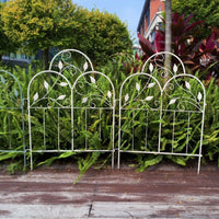 European Style Wrought Iron Garden Fence Panel for Outdoor Flower Beds and Yard Decor