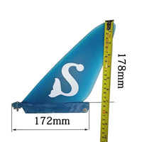 Fiberglass Surfboard Center Fin for Longboard - US Box, 7-9.5 inch
