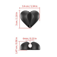 Heart-Shaped Cable Organizer Clips for Desk Cable Management