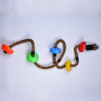 Kids Slackline Kit Outdoor Balance Training Set with Climbing Obstacles