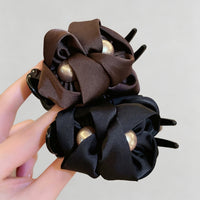 Pearl Flower Bud Hair Claw Clip for Buns
