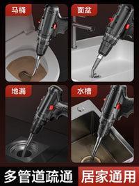 Professional Drain Clog Remover Tool with Spring for Toilets, Pipes, and Kitchen Sinks