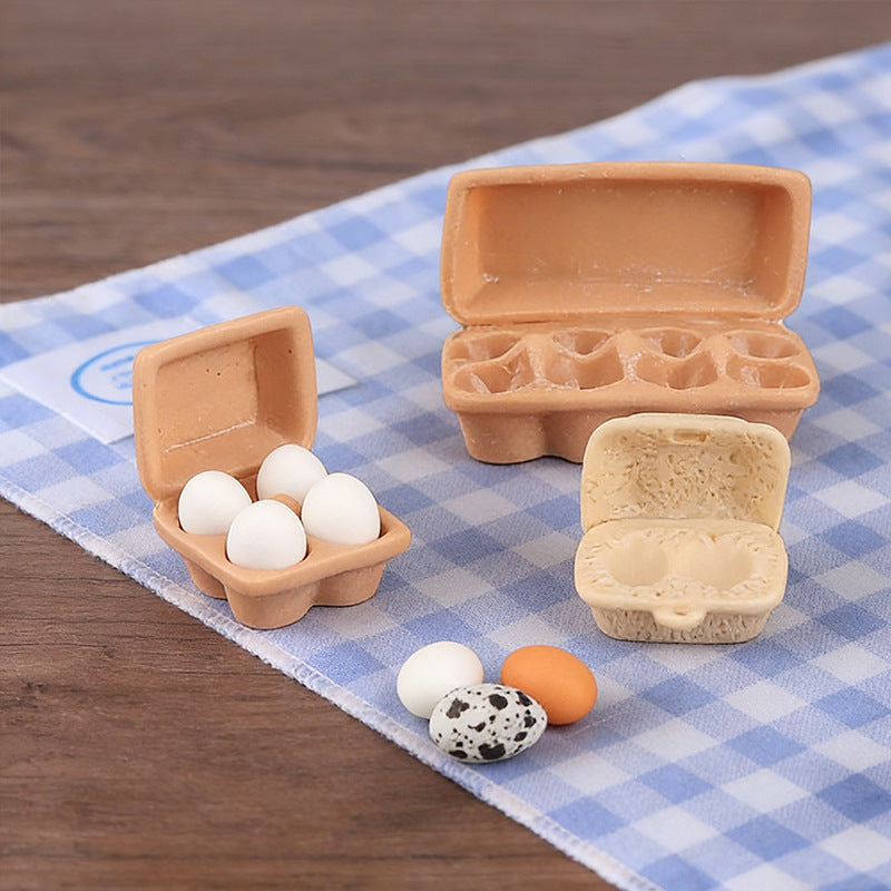 Miniature Dollhouse Egg Carton Model Ornaments
