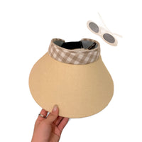 2026 New Wide Brim Straw Empty Top Hat for Women Summer Beach UV Protection Sun Hat