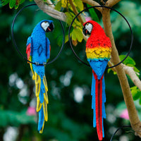 Outdoor Garden Simulation Parrot Hanging Ornament Animal Sculpture