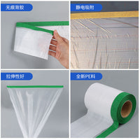 Disposable Pre-Taped Masking Film for Furniture, Automotive Painting, and Dust Protection