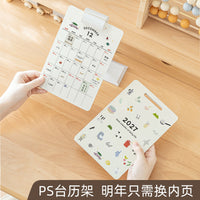 2027 Desktop Calendar with Planner and Memo Pad, Stylish Design for Students and Office