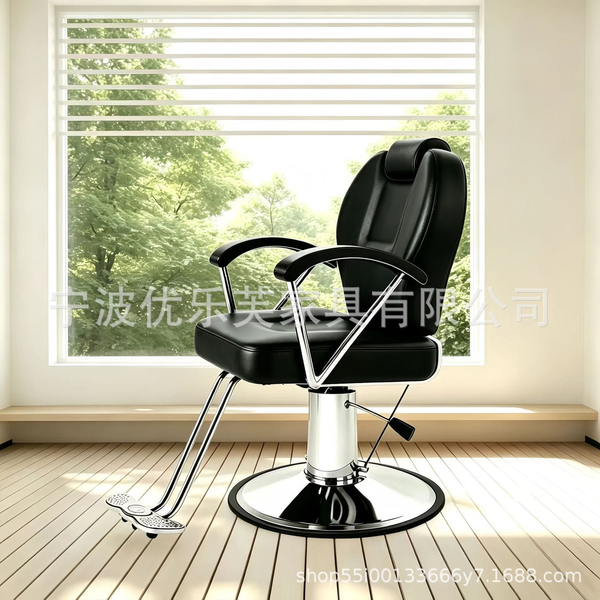 Hydraulic Swivel Reclining Barber Chair for Salon and Spa
