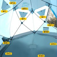 Snow Fishing Ice Shelter Tent with Cotton Padding for Winter Outdoor Camping