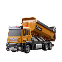 Kids Alloy Dump Truck Toy with Lights & Sounds, Engineering Vehicle Model for Boys, Beach Transport Truck