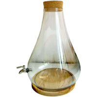 Large Glass Juice Dispenser with Faucet, Cold Water Kettle, Sealed Jar for Beverages, Wine, and Commercial Self-Serve Fruit Tea
