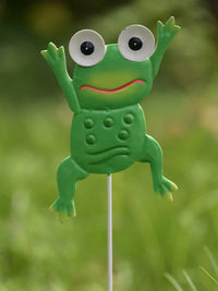 Cartoon Animal Garden Lawn Metal Insect Butterfly Bee Frog Beetle Decorative Stakes