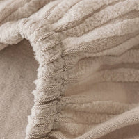 Two-Tone Striped Fleece Jacquard Fabric for Apparel and Home Decor