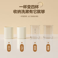 Portable Travel Toothbrush Holder and Mouthwash Cup Set