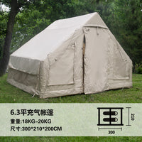 Inflatable Outdoor Camping Tent with Air Column for 2-12 People, All-Season Breathable & Sun-Protected