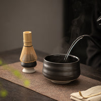 Japanese Matcha Tea Ceremony Set with Ceramic Whisk Holder and Bowl