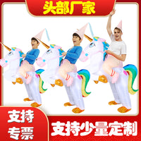 Inflatable Rainbow Unicorn Pegasus Costume for Halloween & Parties