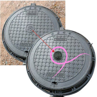 Cast Iron Manhole Cover Identification Plate for Rain, Sewage, Weak Current, and Power - D400 Pressure Bearing