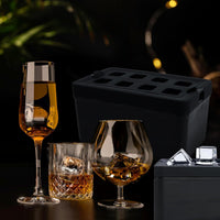 Large 8-Cavity Silicone Ice Cube Tray for Whiskey & Cocktails