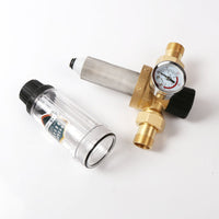 Whole House Copper Pre-Filter with Pressure Gauge, Backwash Stainless Steel Mesh Water Purifier