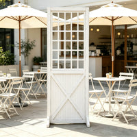 Vintage Solid Wood Room Divider Screen Panel for Living Room, Balcony, Garden, Movable Partition