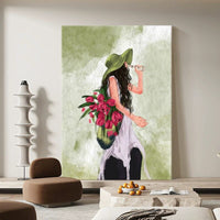 Vintage American Style Oil Painting for Living Room Sofa Background Wall Decor