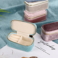 Velvet Travel Jewelry Organizer Mini Ring Box Pouch