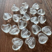 Imported Glass Tourmaline Powder Transparent Heart Water Drop Faceted Beads for DIY Necklace Bracelet Making