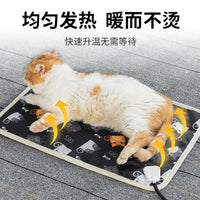 Pet Heating Pad with Timer, Waterproof & Leak-Proof Electric Blanket for Cats and Small Dogs