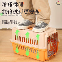 Pet Carrier for Cats and Dogs, Airline Approved Travel Crate for Car Trunk, Portable Kennel with Feeding Bowl