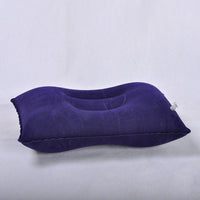 Inflatable Flocked Camping Pillow for Outdoor Tent and Office Nap, Portable I-Beam Design