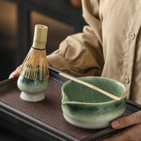 Japanese Matcha Tea Ceremony Set with Whisk, Bowl, and Tools