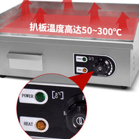 Commercial Electric Griddle Teppanyaki Grill for Pancakes, Steak, Squid, Fried Rice