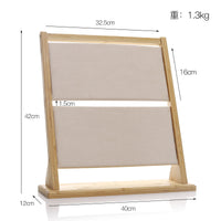 Bamboo & Wood 2-Tier Detachable Necklace Display Stand for Jewelry & Pendant Organization