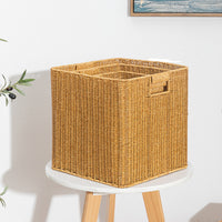 Woven Rattan Style Storage Basket for Living Room, Coffee Table, Cabinet, Drawer, Snacks, Toys