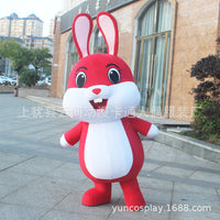Inflatable Rabbit Mascot Costume for New Year Celebrations and Performances