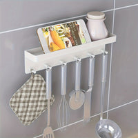 No-Drill Wall Mounted Key Holder with Storage Shelf for Entryway and Bathroom