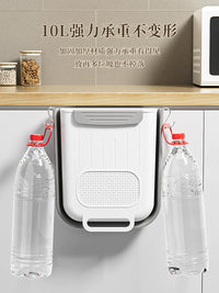Foldable Wall-Mounted Trash Can for Kitchen and Bathroom, No Bending Required